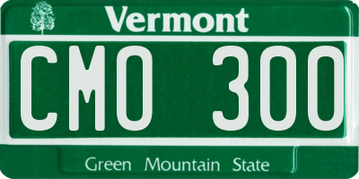 VT license plate CMO300