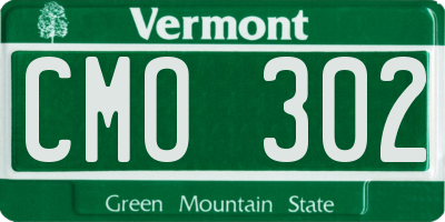VT license plate CMO302