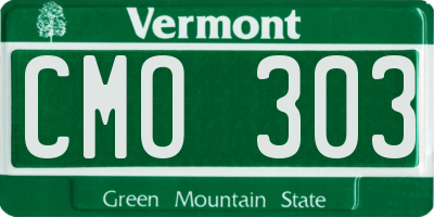 VT license plate CMO303