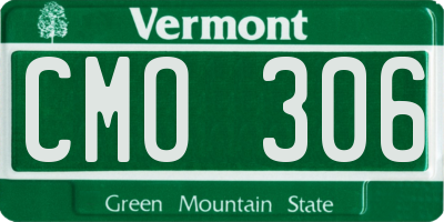 VT license plate CMO306