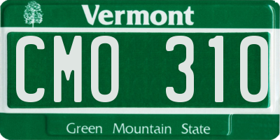VT license plate CMO310