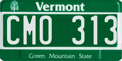 VT license plate CMO313
