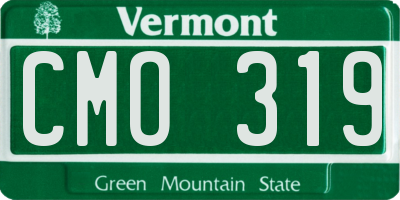 VT license plate CMO319