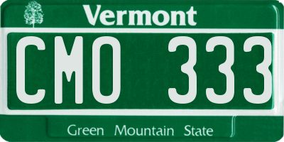 VT license plate CMO333