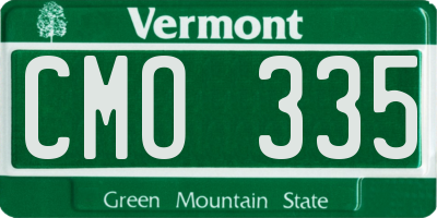 VT license plate CMO335