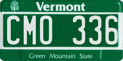 VT license plate CMO336