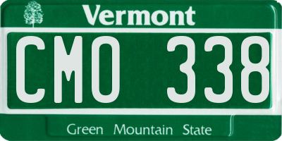VT license plate CMO338