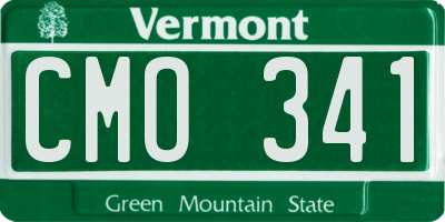 VT license plate CMO341
