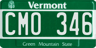VT license plate CMO346