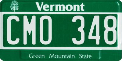 VT license plate CMO348