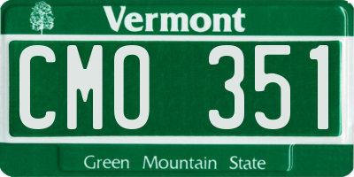 VT license plate CMO351