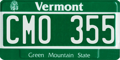 VT license plate CMO355