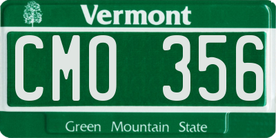 VT license plate CMO356