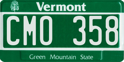 VT license plate CMO358