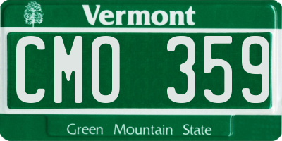VT license plate CMO359