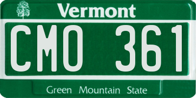 VT license plate CMO361