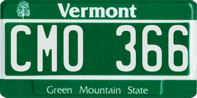 VT license plate CMO366