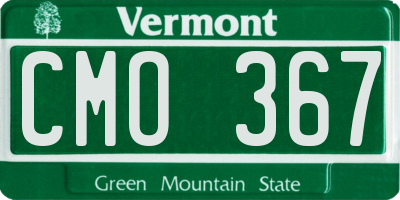 VT license plate CMO367