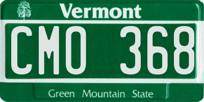 VT license plate CMO368