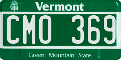VT license plate CMO369