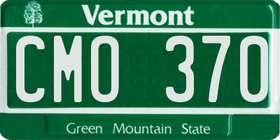 VT license plate CMO370