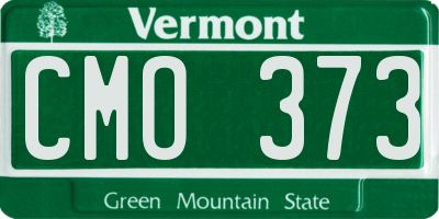 VT license plate CMO373