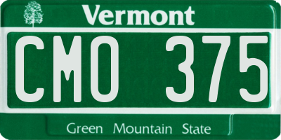 VT license plate CMO375