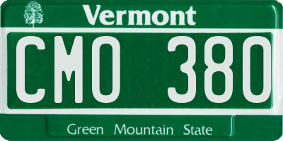 VT license plate CMO380