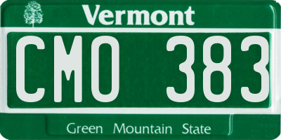 VT license plate CMO383