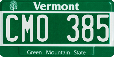 VT license plate CMO385