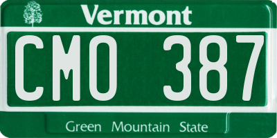 VT license plate CMO387