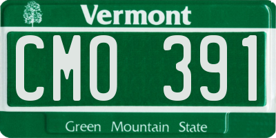 VT license plate CMO391