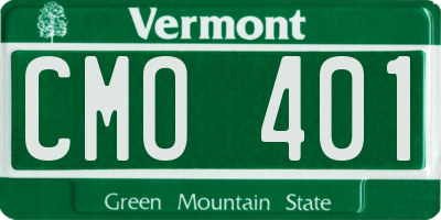 VT license plate CMO401