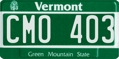 VT license plate CMO403