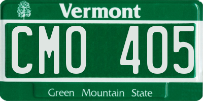 VT license plate CMO405