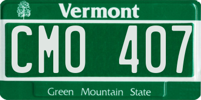 VT license plate CMO407