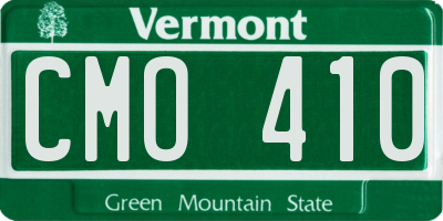 VT license plate CMO410
