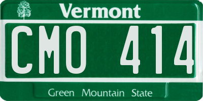 VT license plate CMO414