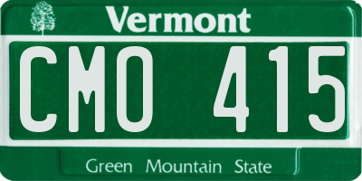 VT license plate CMO415