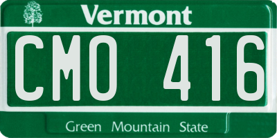 VT license plate CMO416