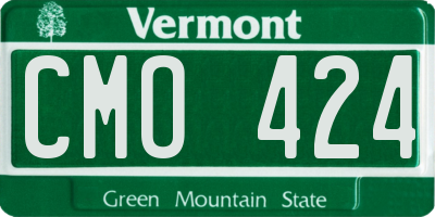 VT license plate CMO424