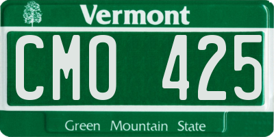 VT license plate CMO425