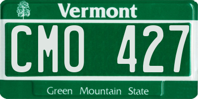 VT license plate CMO427