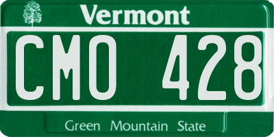 VT license plate CMO428