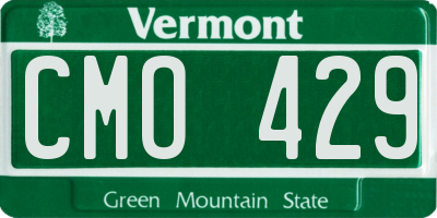 VT license plate CMO429