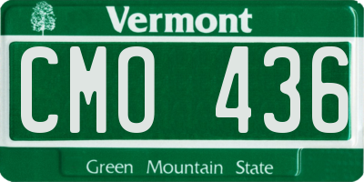 VT license plate CMO436