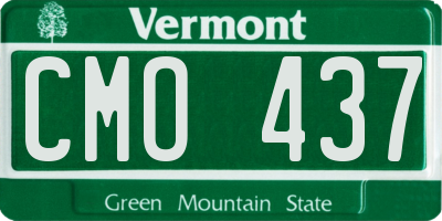 VT license plate CMO437
