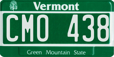 VT license plate CMO438