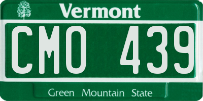 VT license plate CMO439
