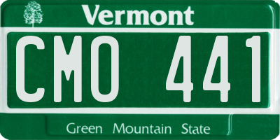 VT license plate CMO441